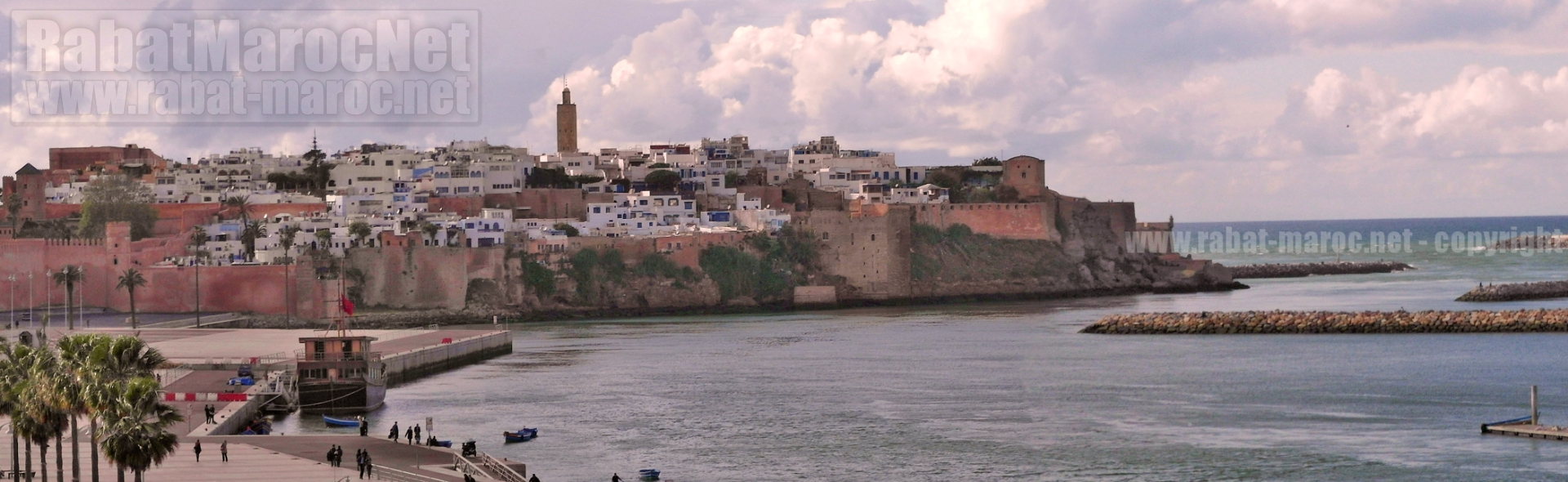Panorama oudayas quais jetee temps couvert